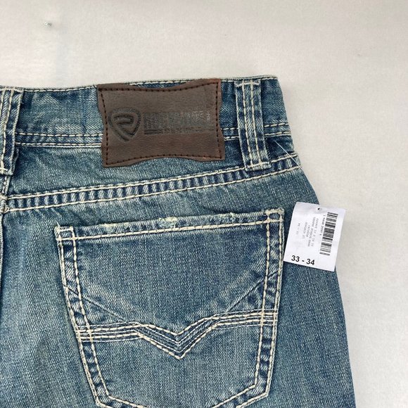 Rock&Roll Men's Double Barrel Straight Relaxed Fit Denim LT Vintage Sz 33x34 NWT - Picture 8 of 12